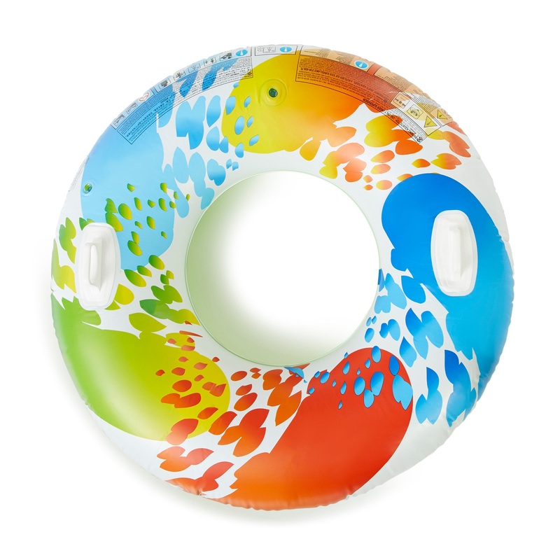 Intex 58202EP Inflatable 48 Color Whirl Tube Swimming Pool Raft with Handles