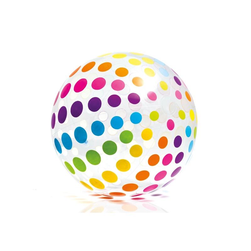 Intex Jumbo Inflatable Glossy Big Polka-Dot Colorful Giant Beach Ball | 59065EP