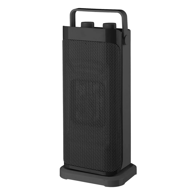 Warm-Living 16 Oscillating Ceramic Space Heater with 3 Heat Settings, Black