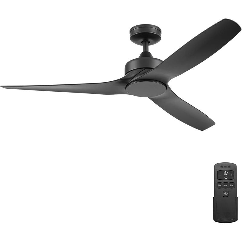 Honeywell Lynton 52 Ceiling Fan w/ Remote, & Reversible Blades, Matte Black