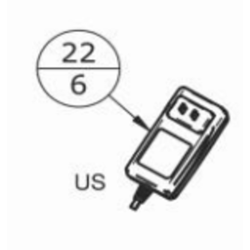 PG-22-6 PhysioGait Power Adapter (Battery)