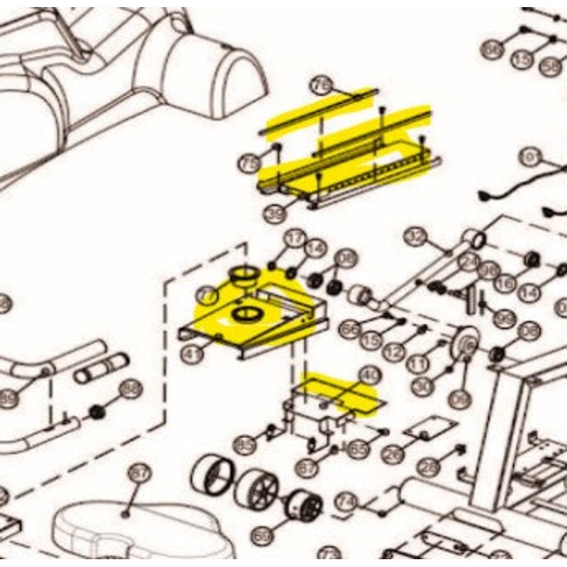 PhysioStep LXT Seat Rail Slide and Swivel Base Seat Replacement Kit
